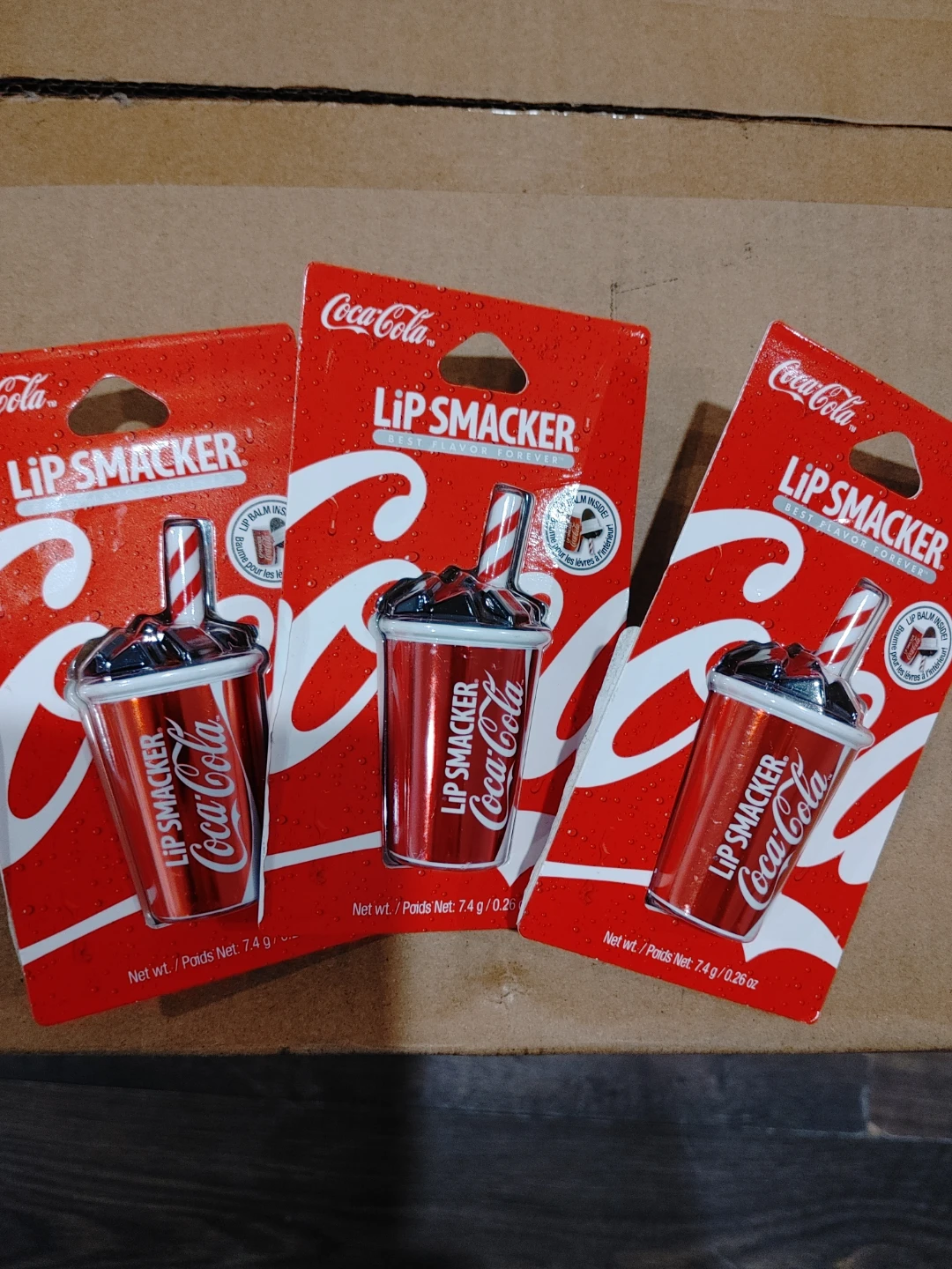 🧡THREE BRAND NEW COCA-COLA LIP BALMS MOISTURIZERS