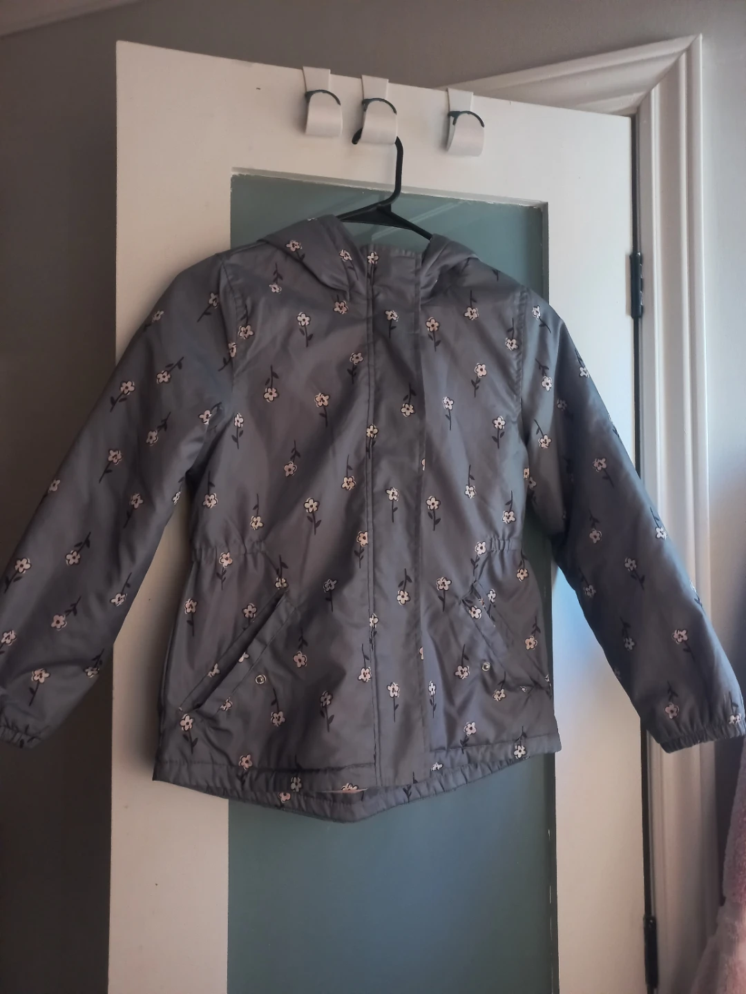 Carters Kids Grey Floral Jacket Size 8