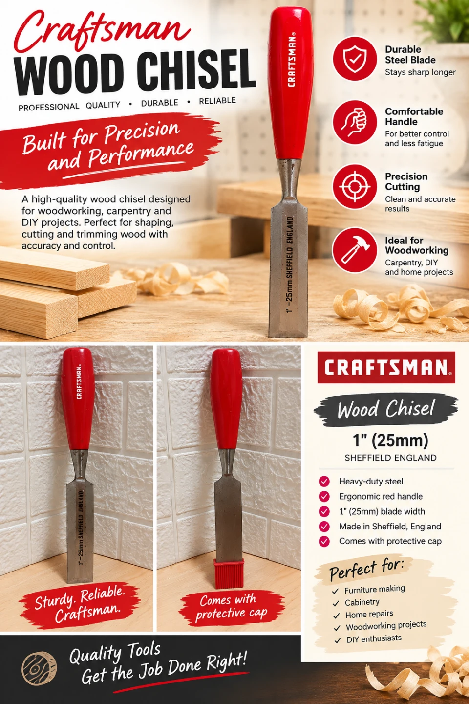 🛠Craftsman 1 inch Wood Chisel🛠