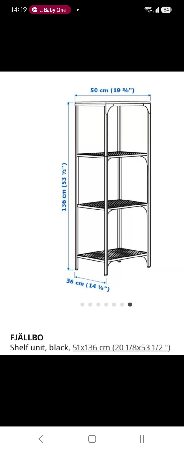 IKEA Fjallbo Black Frame shelf - photo 4