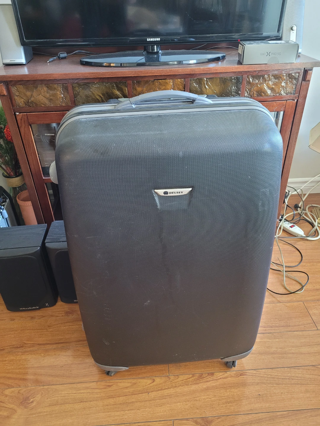 Delsey hard shell luggage