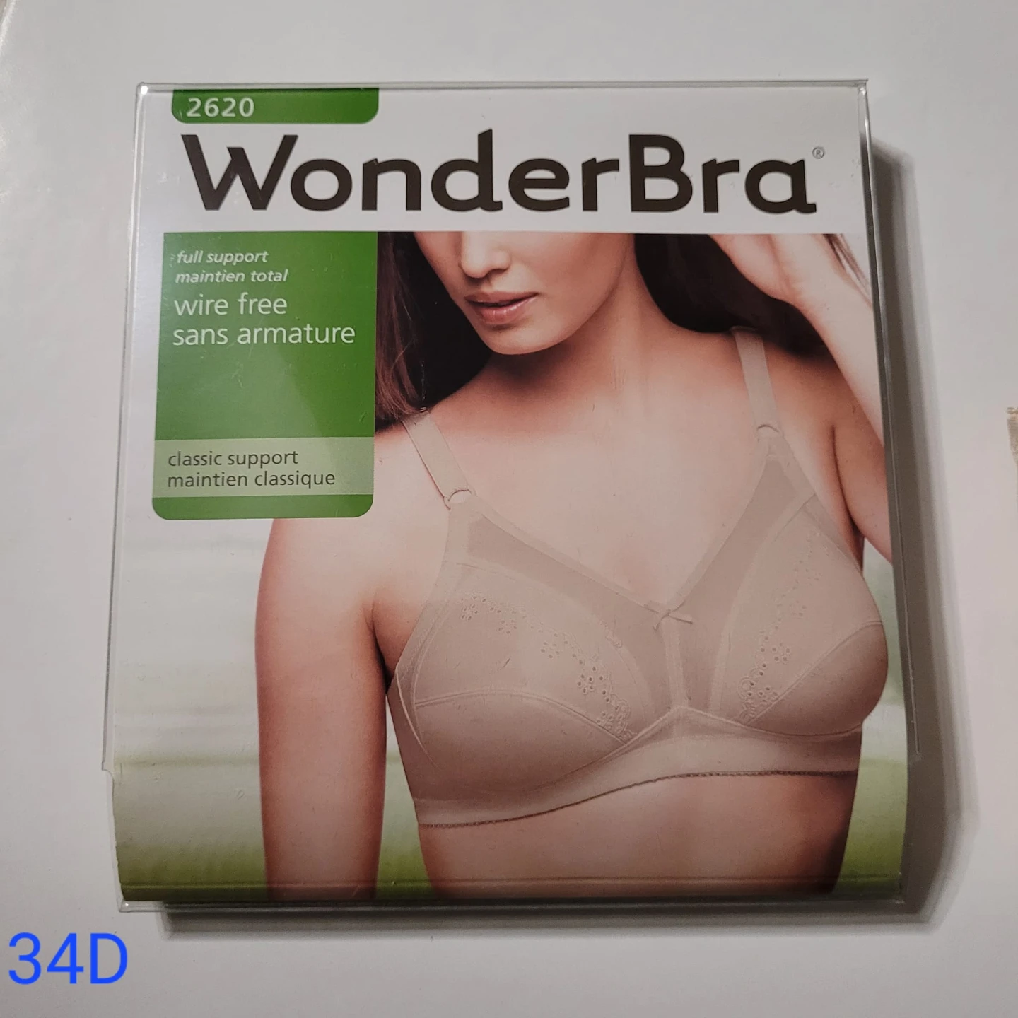 WonderBra Wire Free Bra, Beige, Size 34D - photo 2