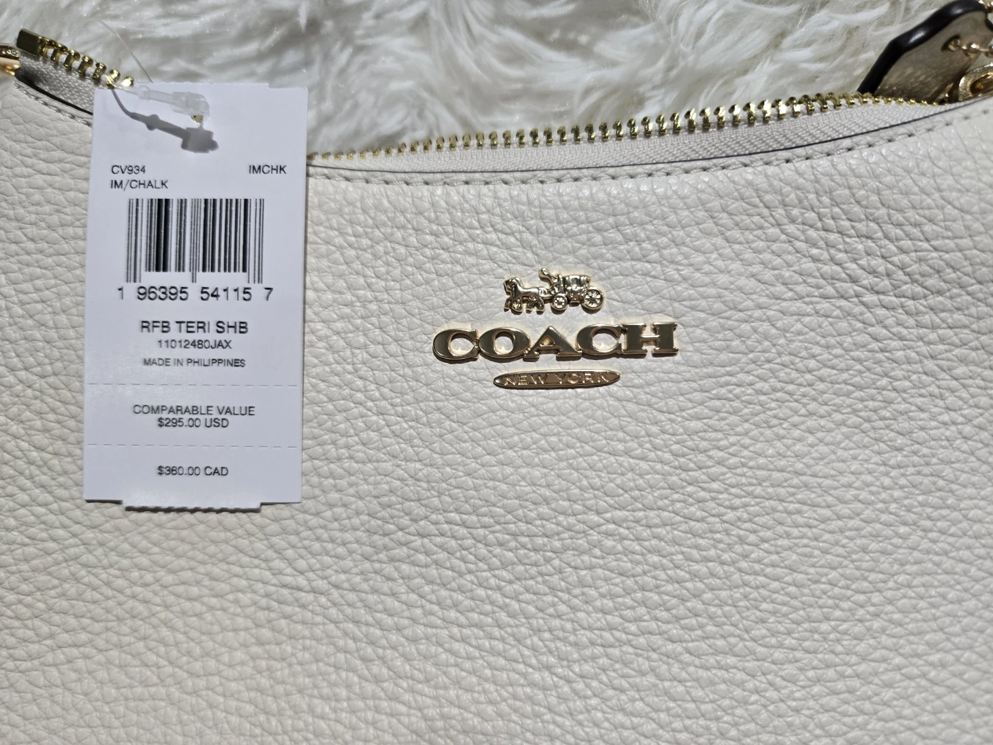 Authentic Coach Teri Shoulder Bag in Chalk New With Tag - photo 3