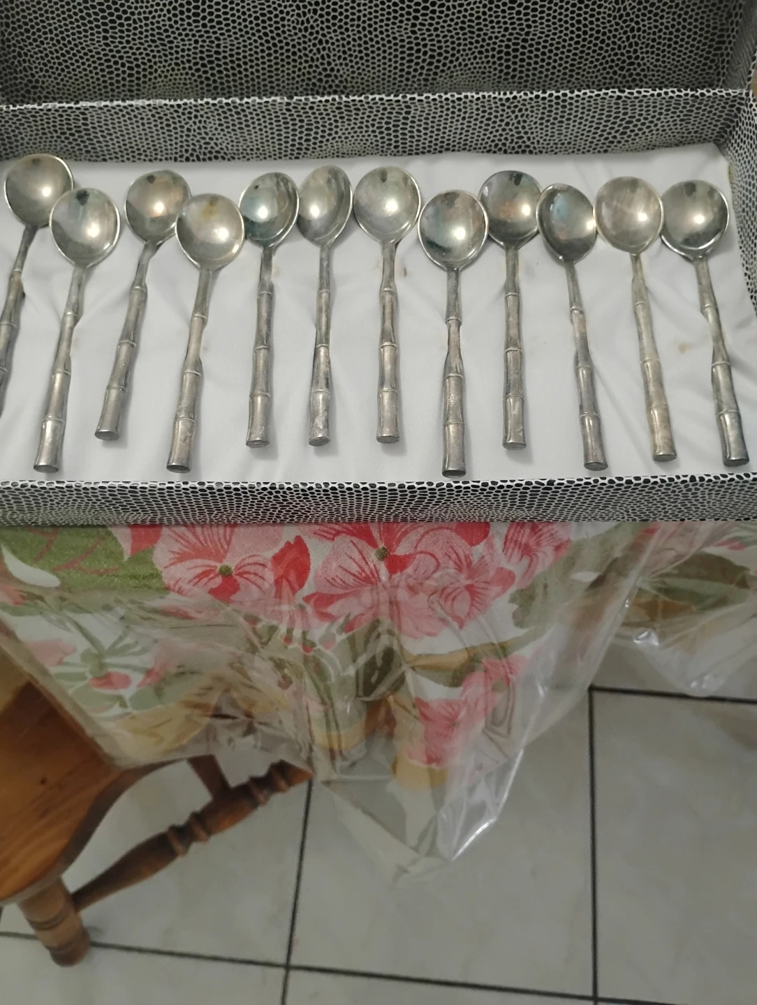 Set of 12 Bamboo Handle Spoons demitasse