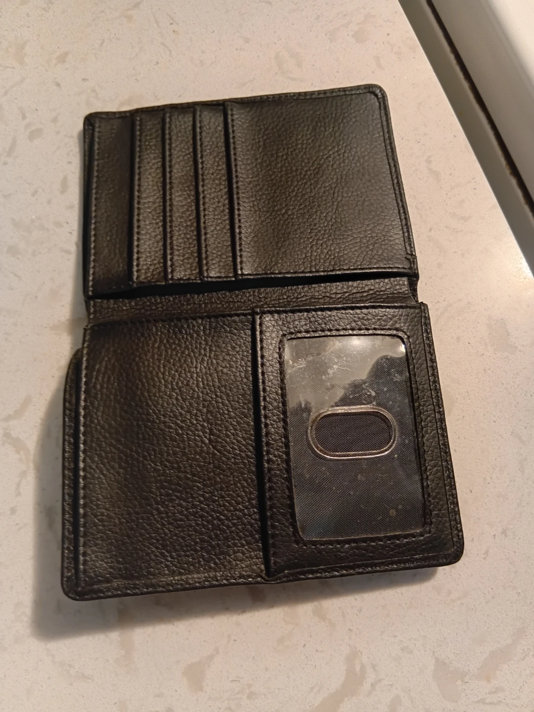 Black Leather Bi-fold Wallet - photo 2