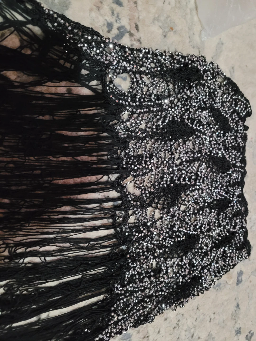 Black and Silver Fringed Skirt - photo 3