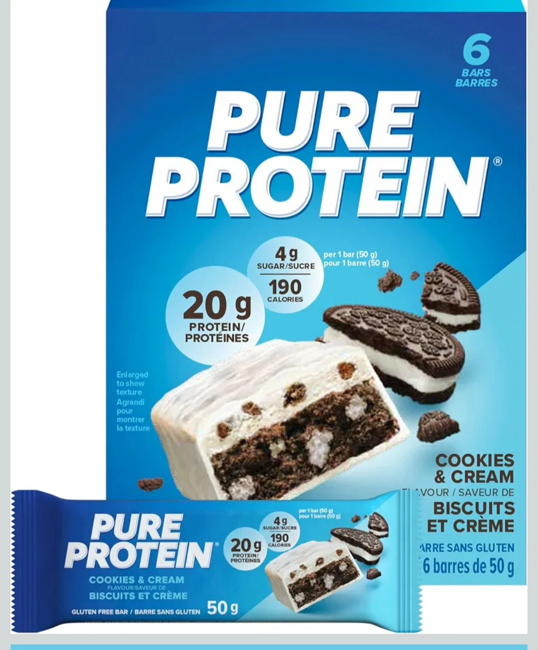 Pure Protein Cookies & Cream Bars,  5