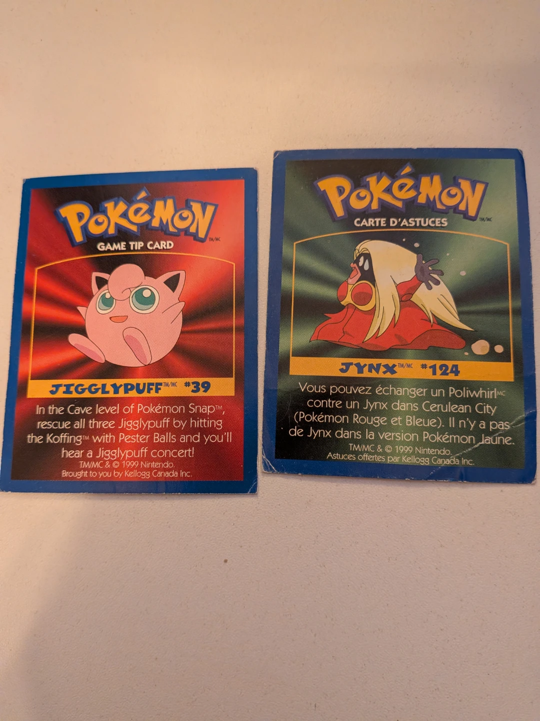 2 Vintage 1999 Pokemon Game Tip Cards - photo 3