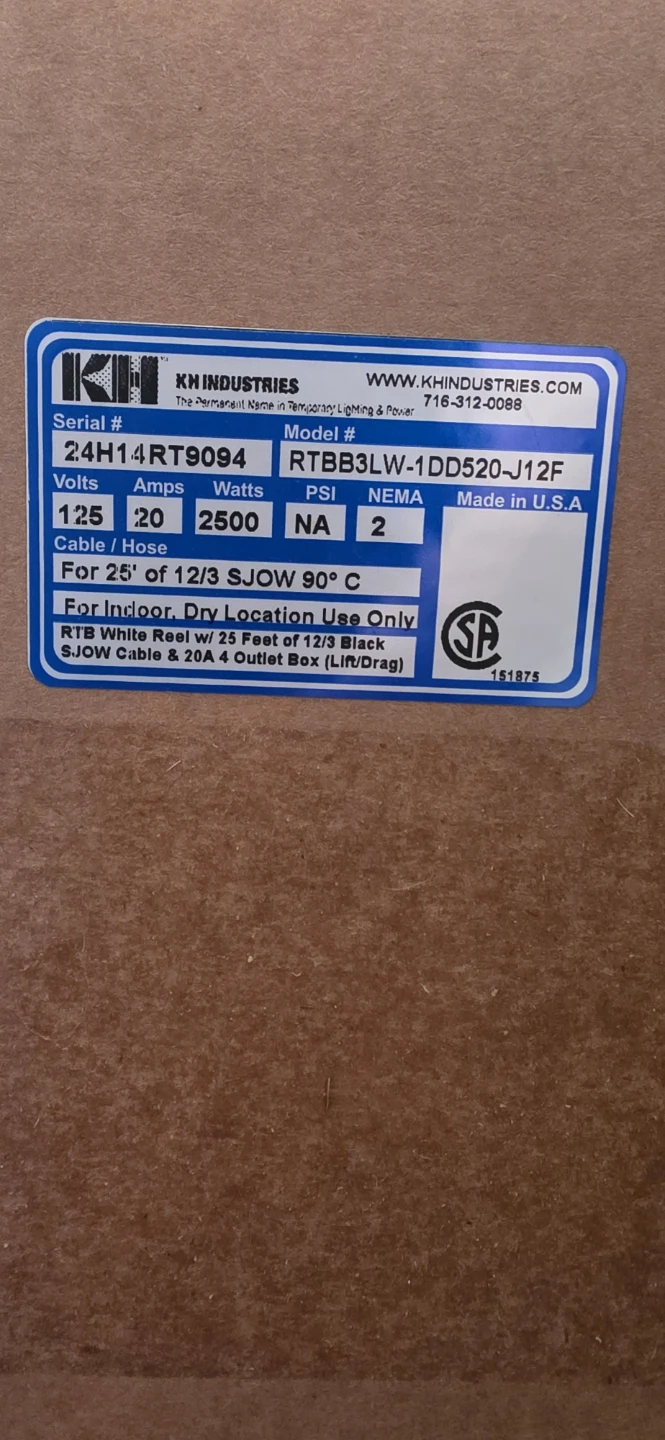 KH Industries Retractable Cable Reel - photo 2