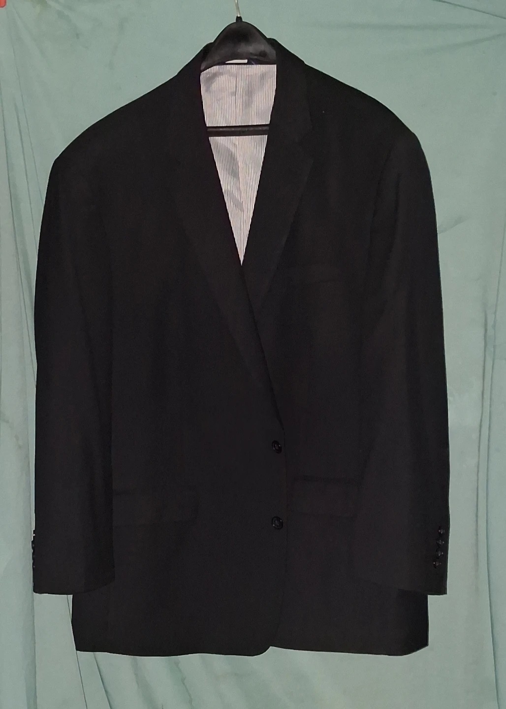 Black Mens Croft & Barrow Sport Coat Suit Jacket Blazer Size 50R
