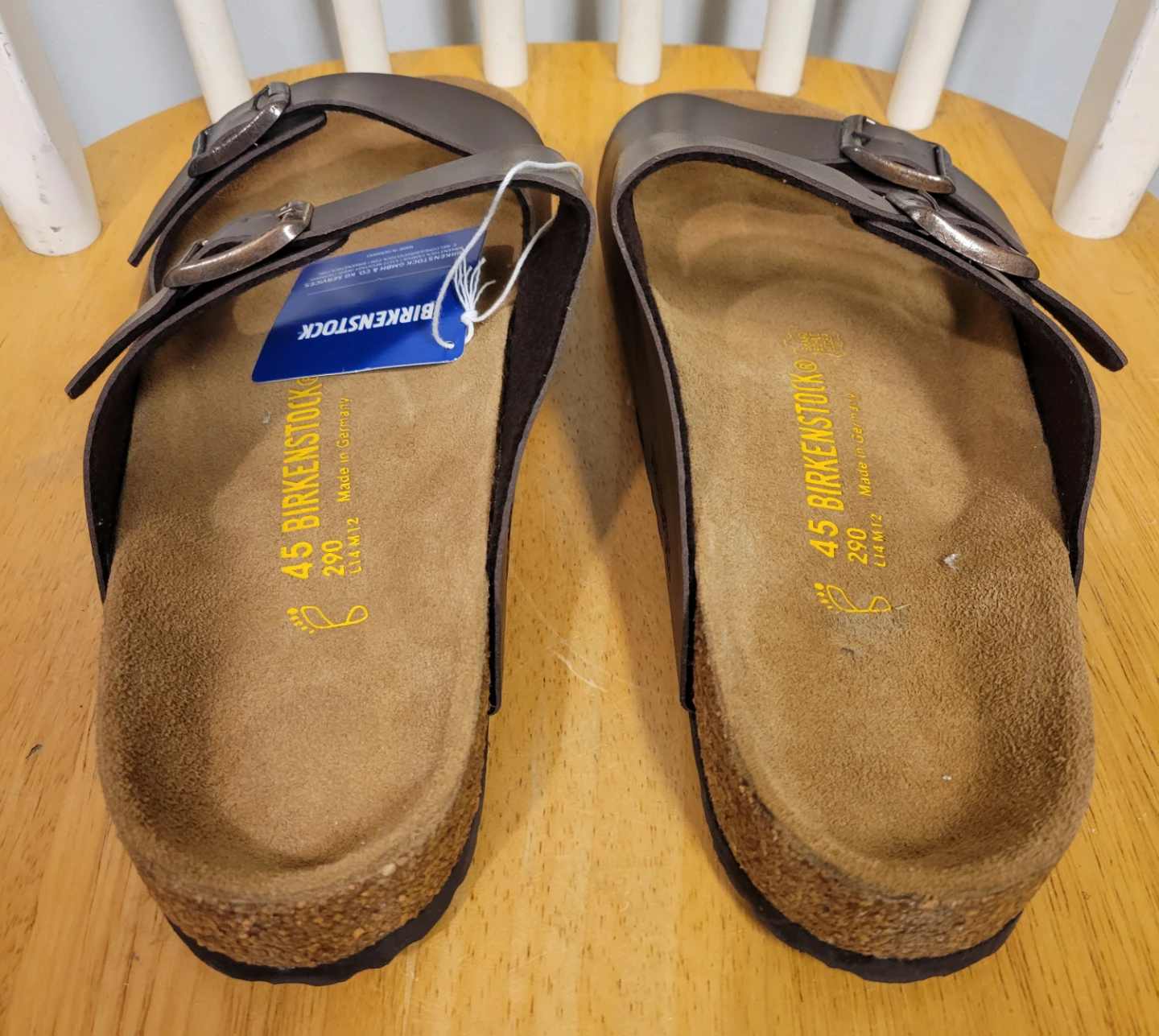 NEW Birkenstock Men’s Arizona Sandals Brown Size 45 / 12 - photo 5