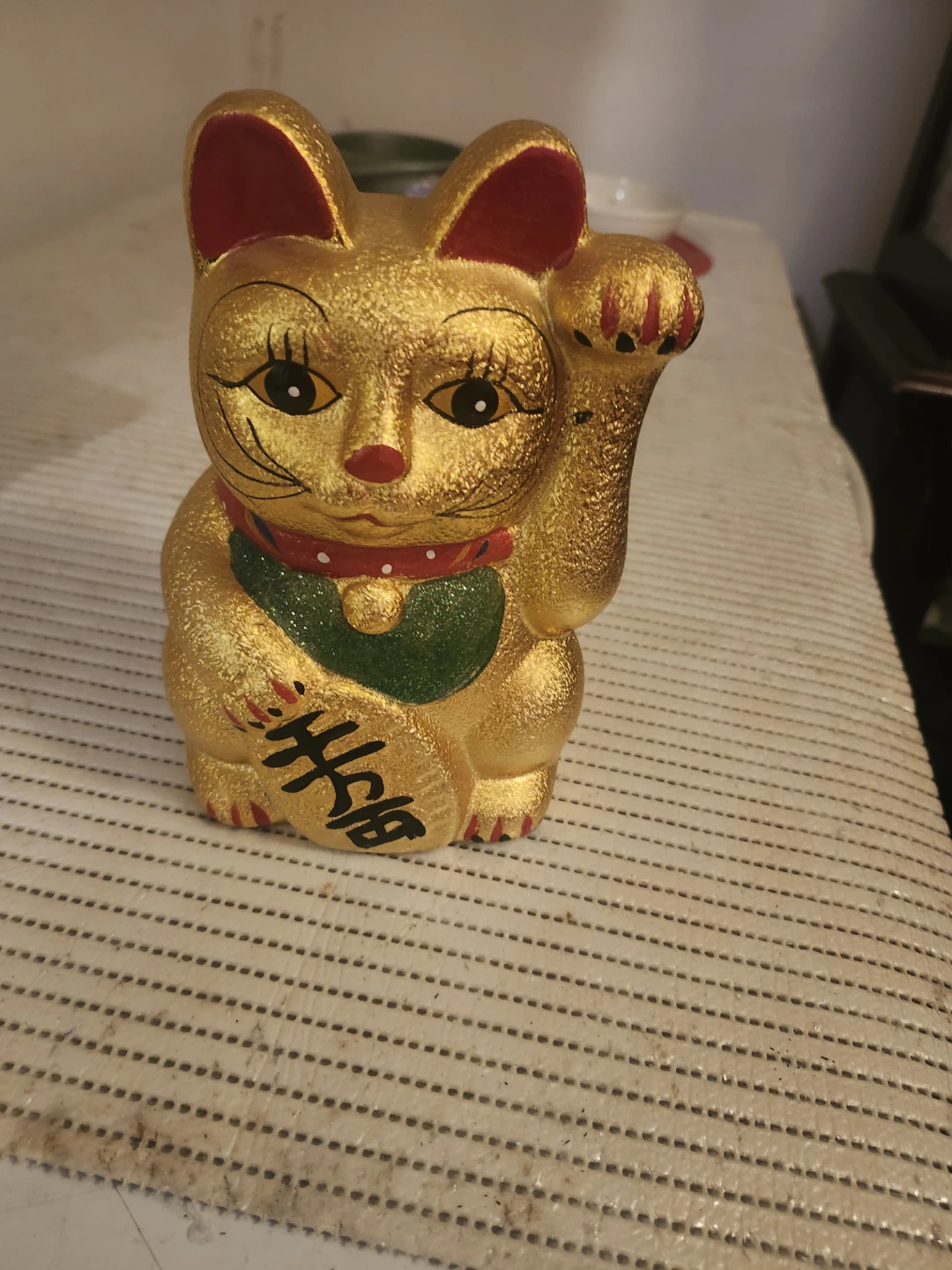 Gold Lucky Cat Maneki-Neko Coin Bank