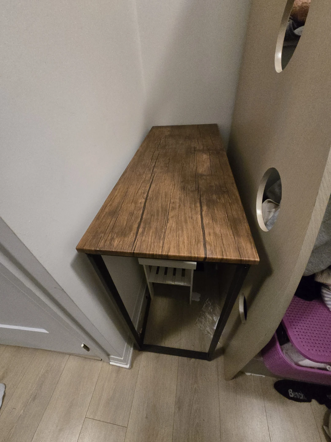 Rustic Brown and Black Console Table - photo 3
