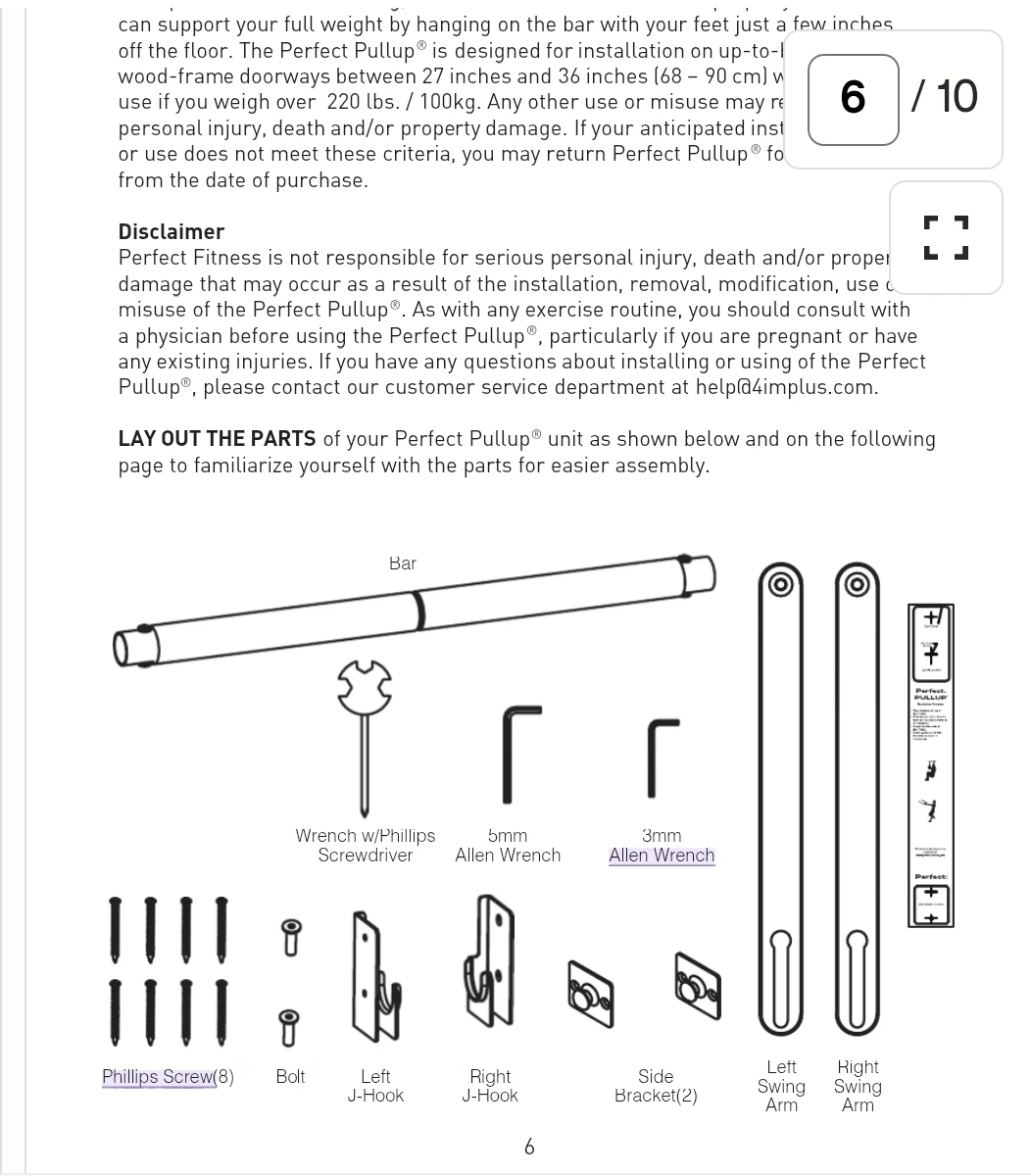 Perfect Fitness Pull Up Bar - photo 4
