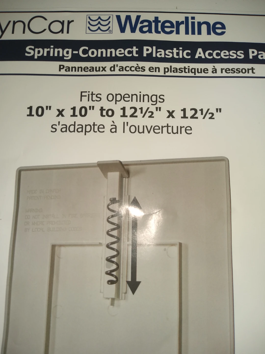 Brand new never used water line trap door