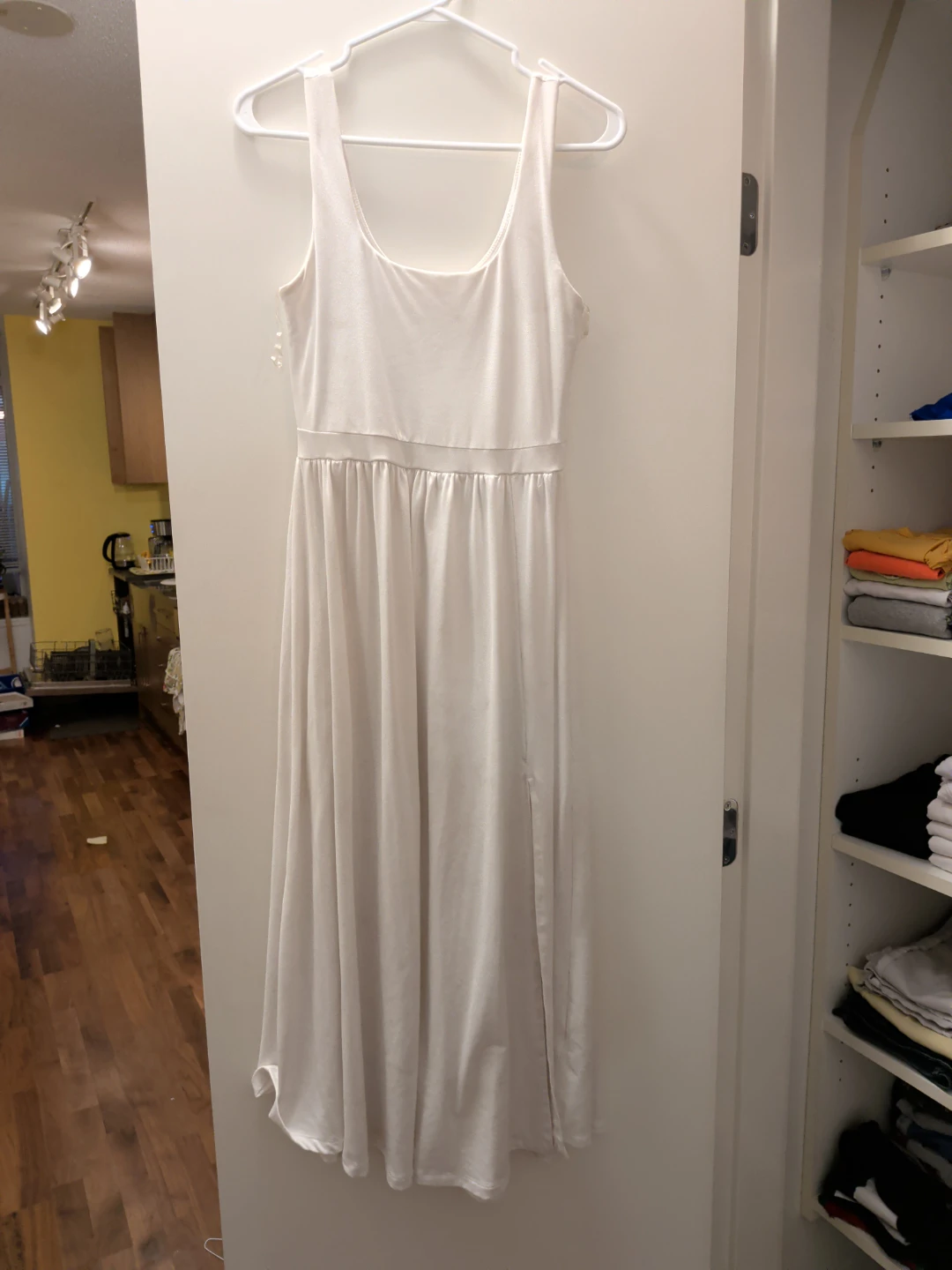 White Sleeveless Maxi Dress