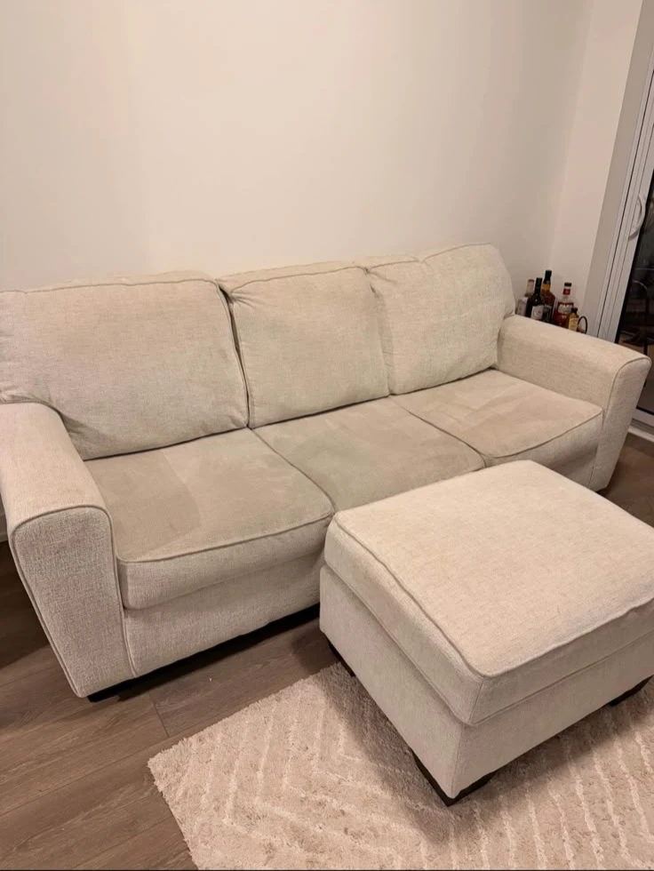 Ashley Home Three-Seater Sofa with Matching Ottoman - photo 2