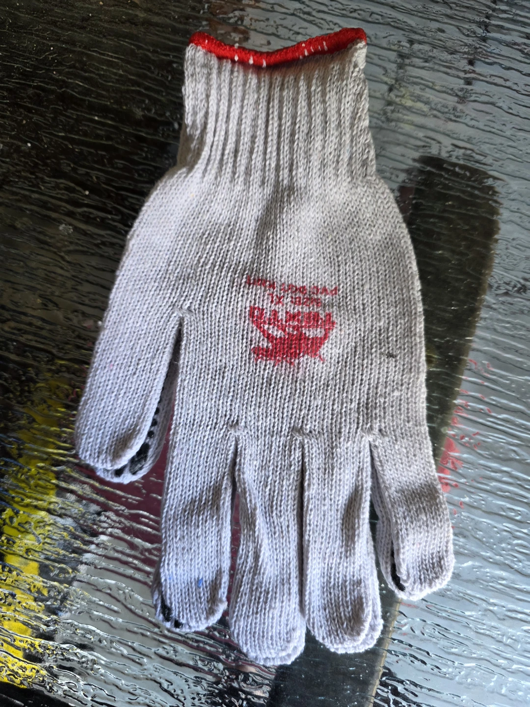 Textto PVC Dot Knit Gloves, Size XL