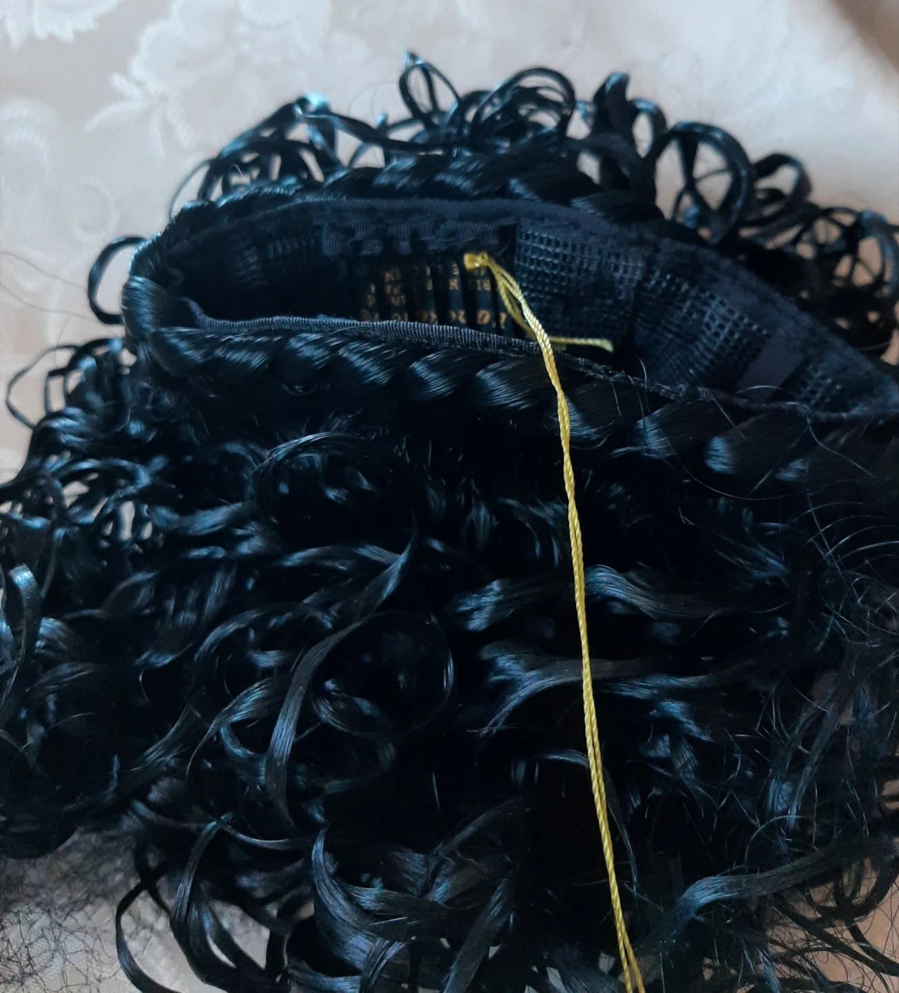 Black Curly Hair Bun Scrunchie - photo 2