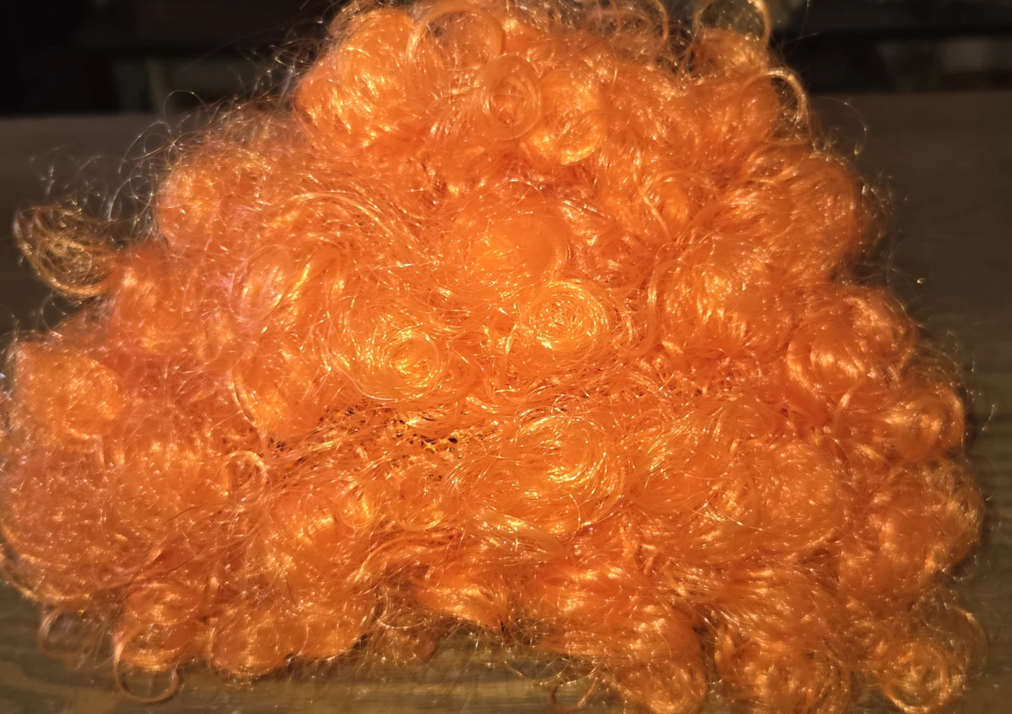 Halloween Bright Orange Curly Wig - photo 3
