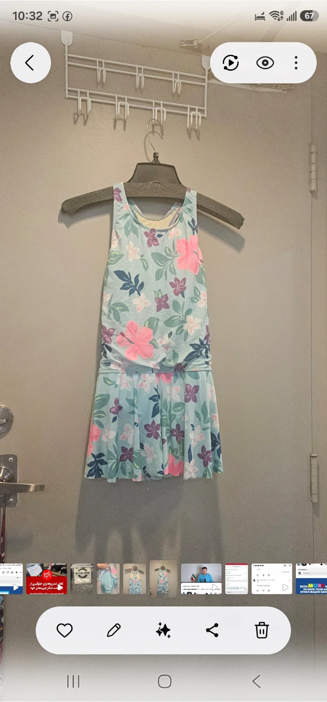 Floral Print Tankini Swim Dress