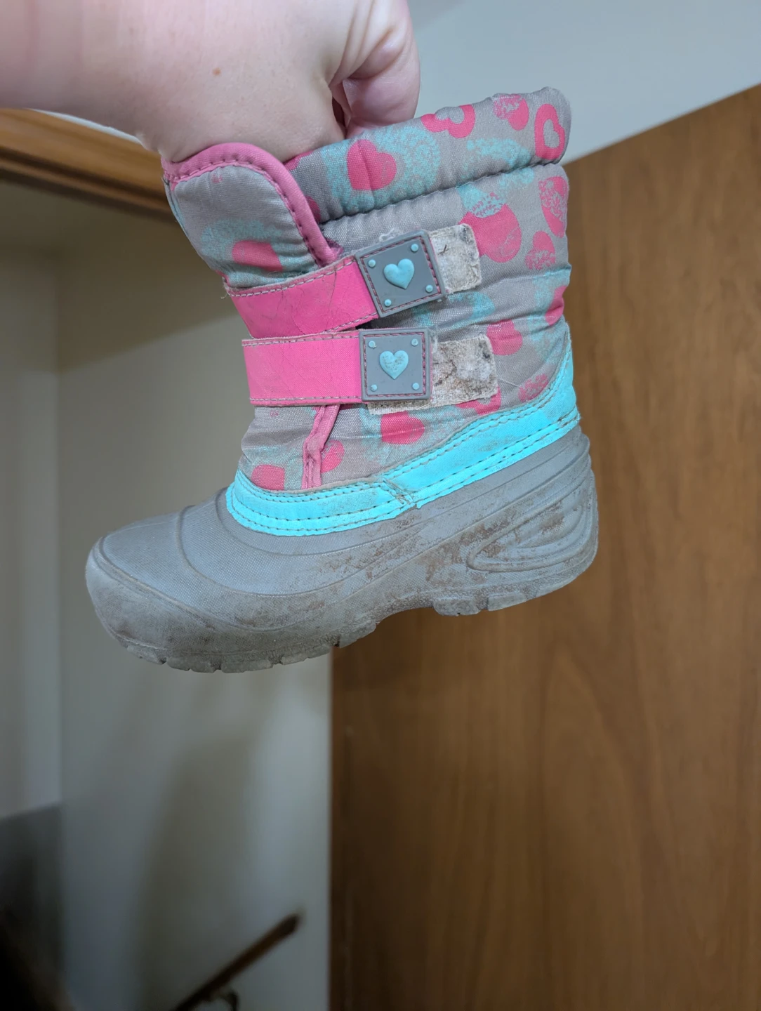 Children's Size 10 Heart Pattern Winter Boots - photo 3