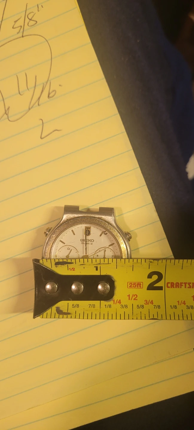 Vintage Seiko Chronograph Quartz Two Tone Men's Watch 7A34-7019 - photo 5
