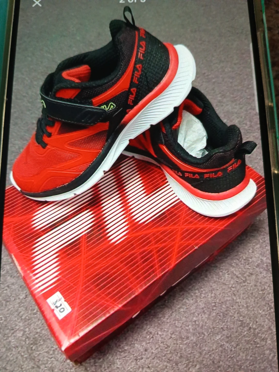 Fila Galaxia 5 Strap Kids Shoes Size 1.5 - photo 2