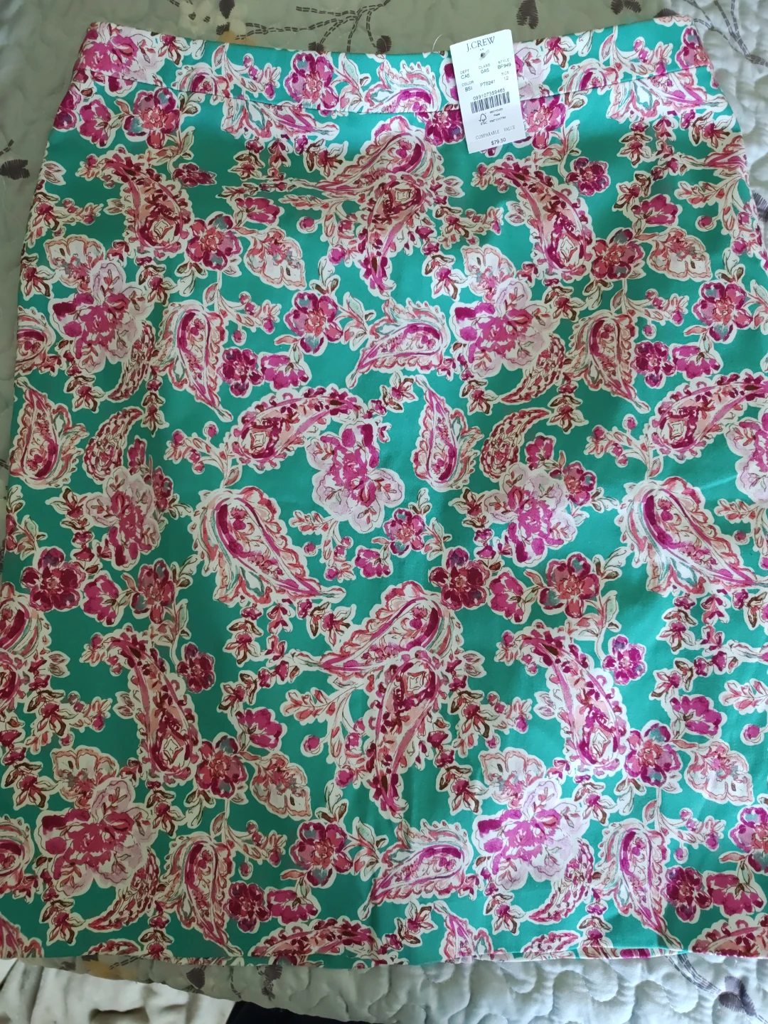J.Crew Paisley Print Skirt size 12