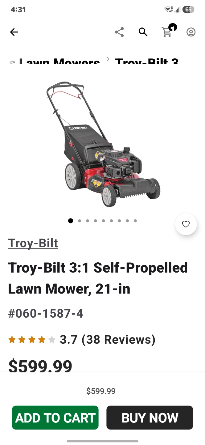 Yardworks Lawnmower with Honda GCV 160 Engine - photo 4