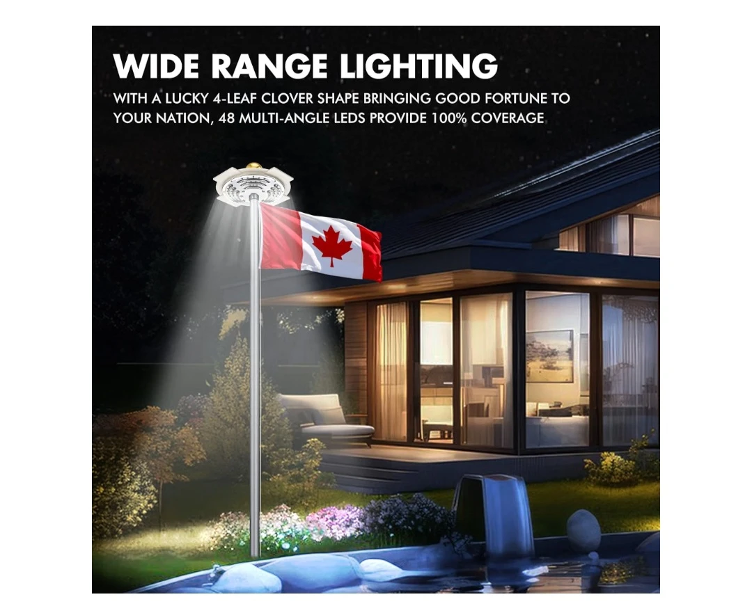 Solar LED Flag Pole Light - photo 2