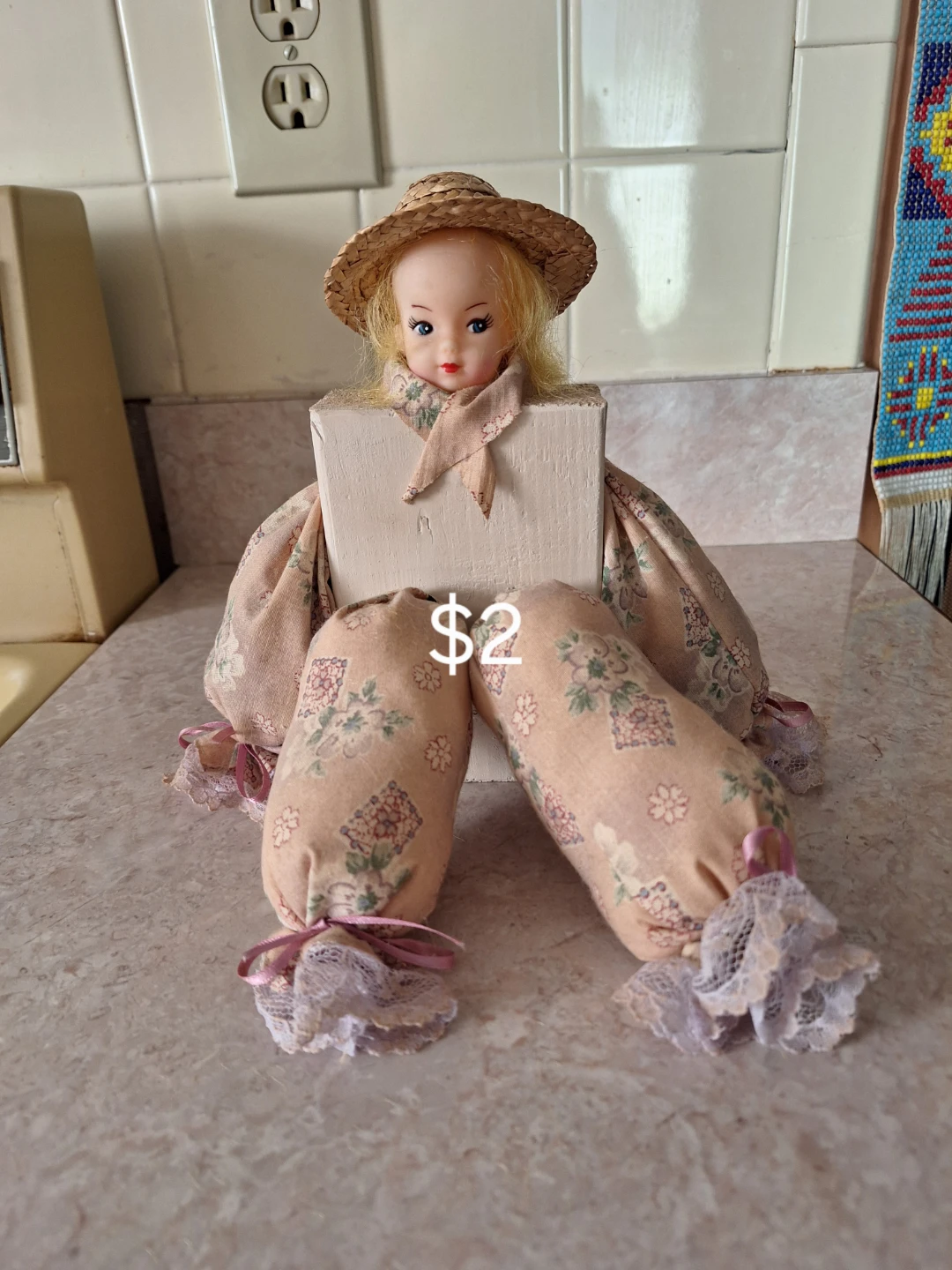 Handmade Decorative Shelf Sitter Doll