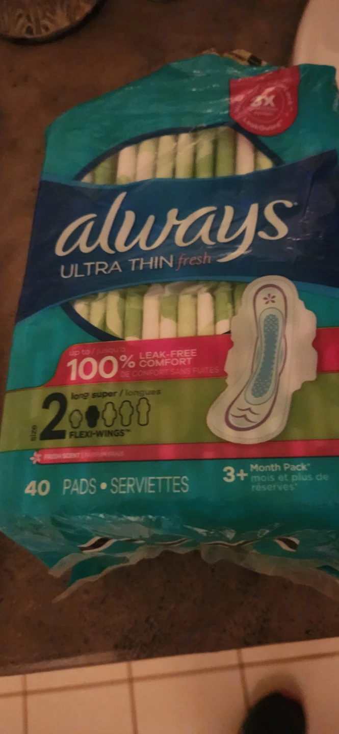 Always Ultra Thin Fresh Long Super Pads
