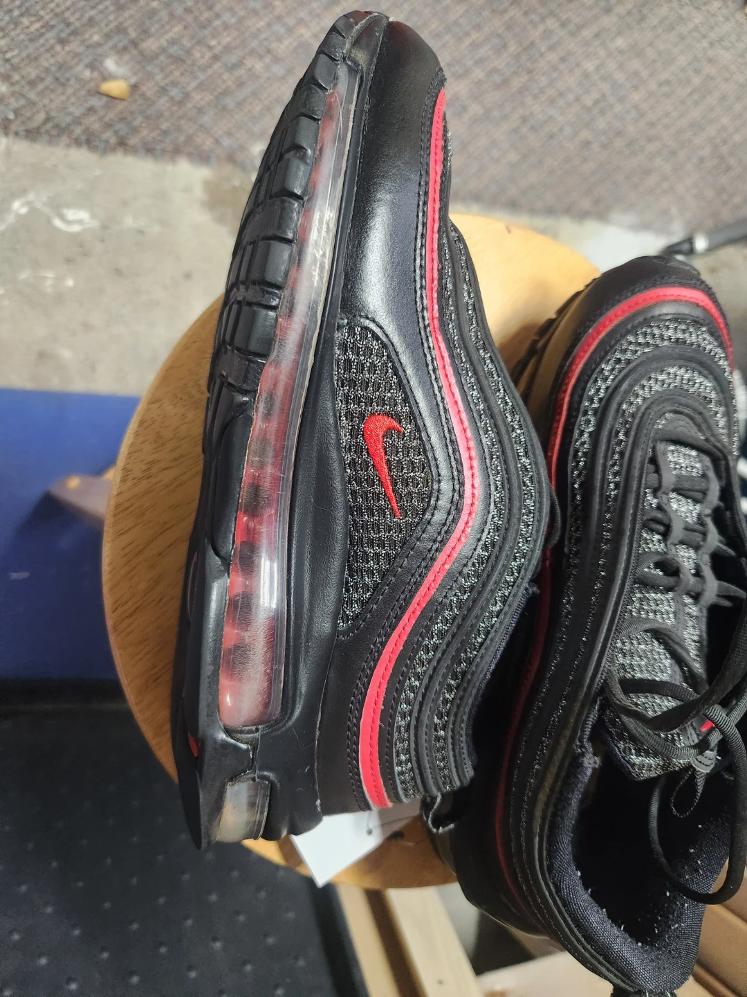 Nike Air Max 97 Black and Red Women size 9 - photo 2
