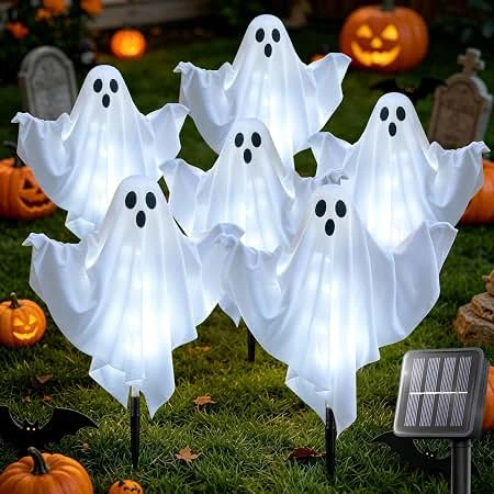 Solar Powered Halloween Ghost Lawn Lights