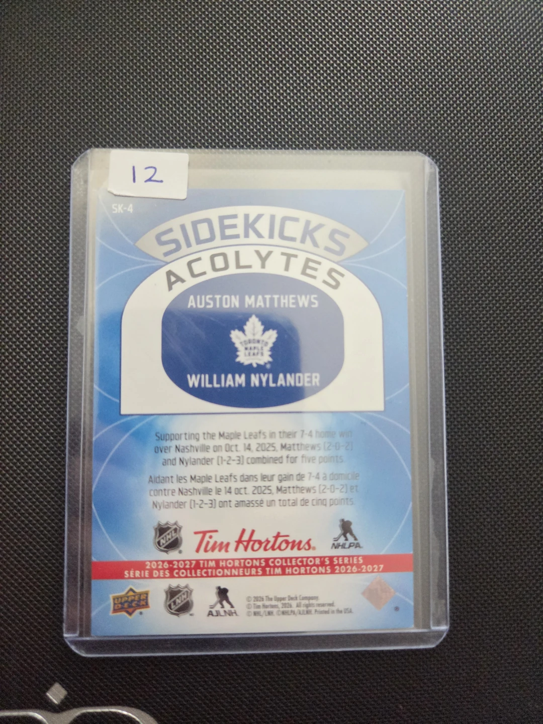 2026-2027 Tim Hortons Sidekicks Acolytes Card - photo 2