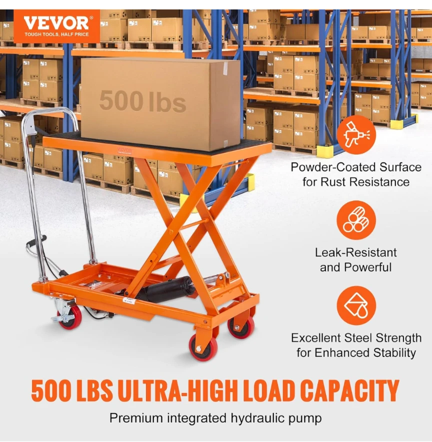 VEVOR 500 lbs Hydraulic Scissor Lift Table - photo 2
