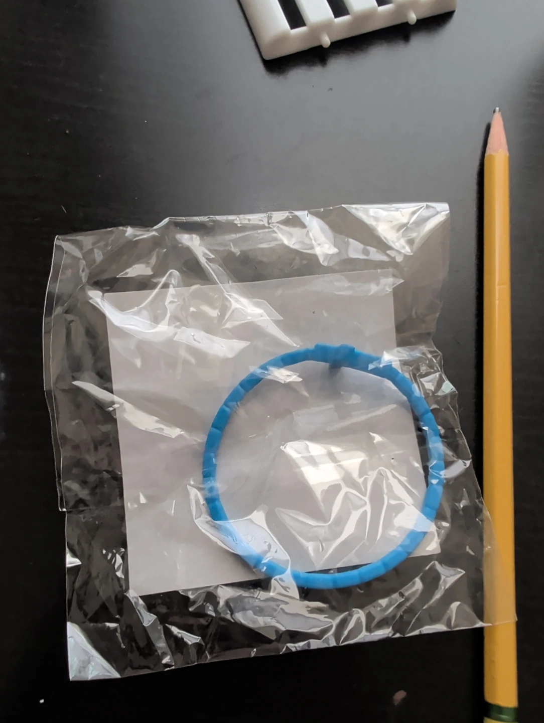 Blue silicone wristband