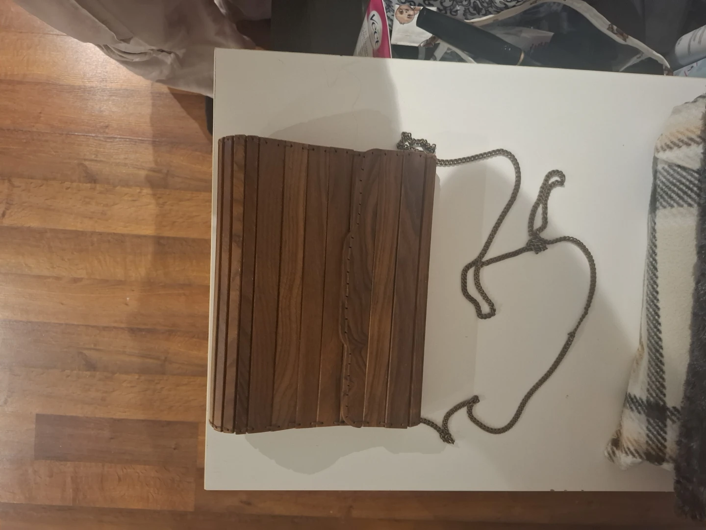 Wooden slat crossbody handbag - photo 2