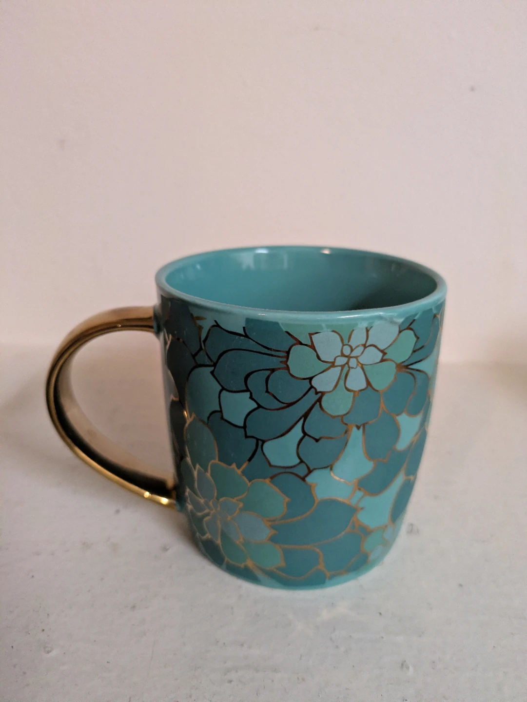 Casa Signature Teal Floral Mug