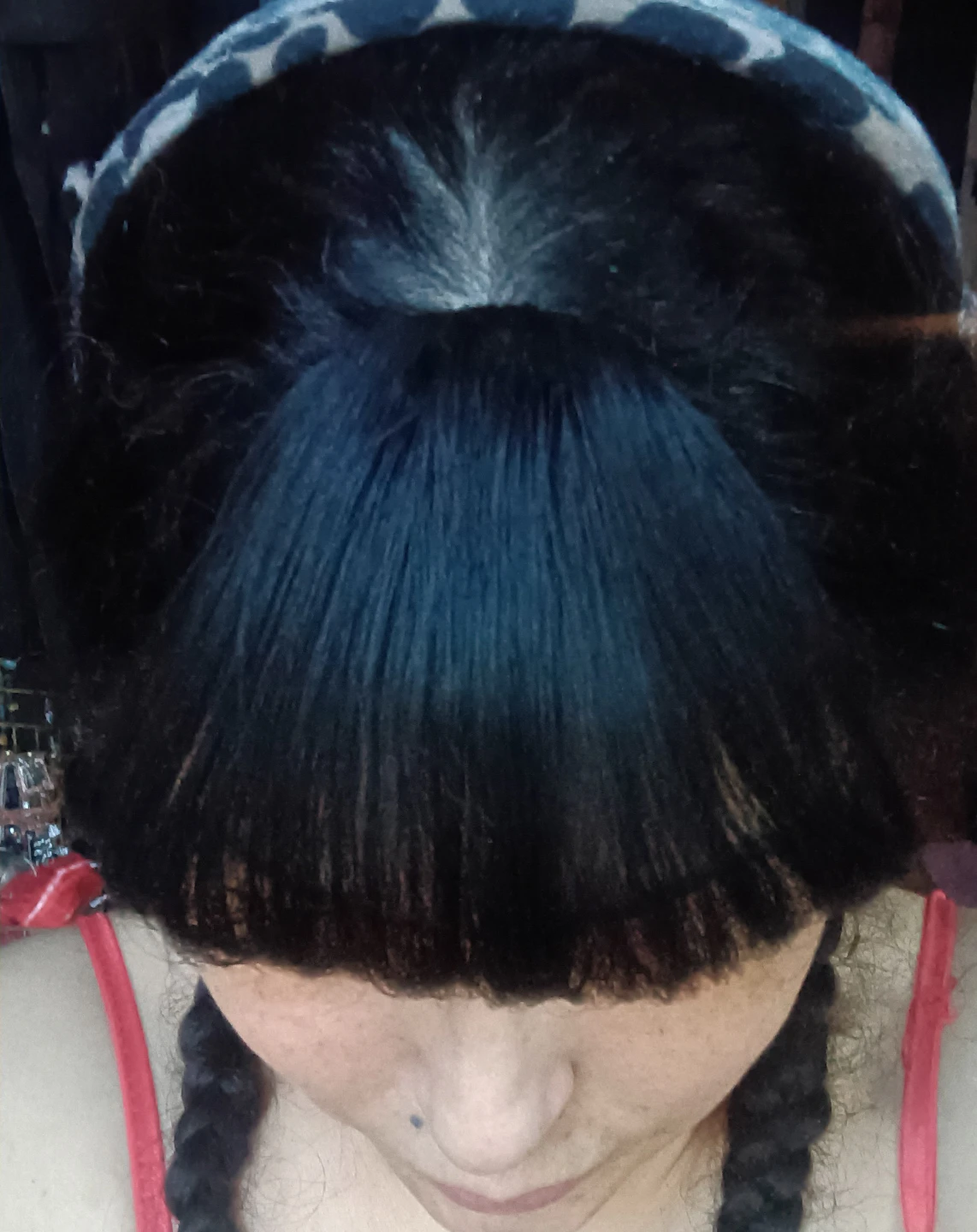 Synthetic Black Clip-in Hair Bangs Color 1B - photo 4