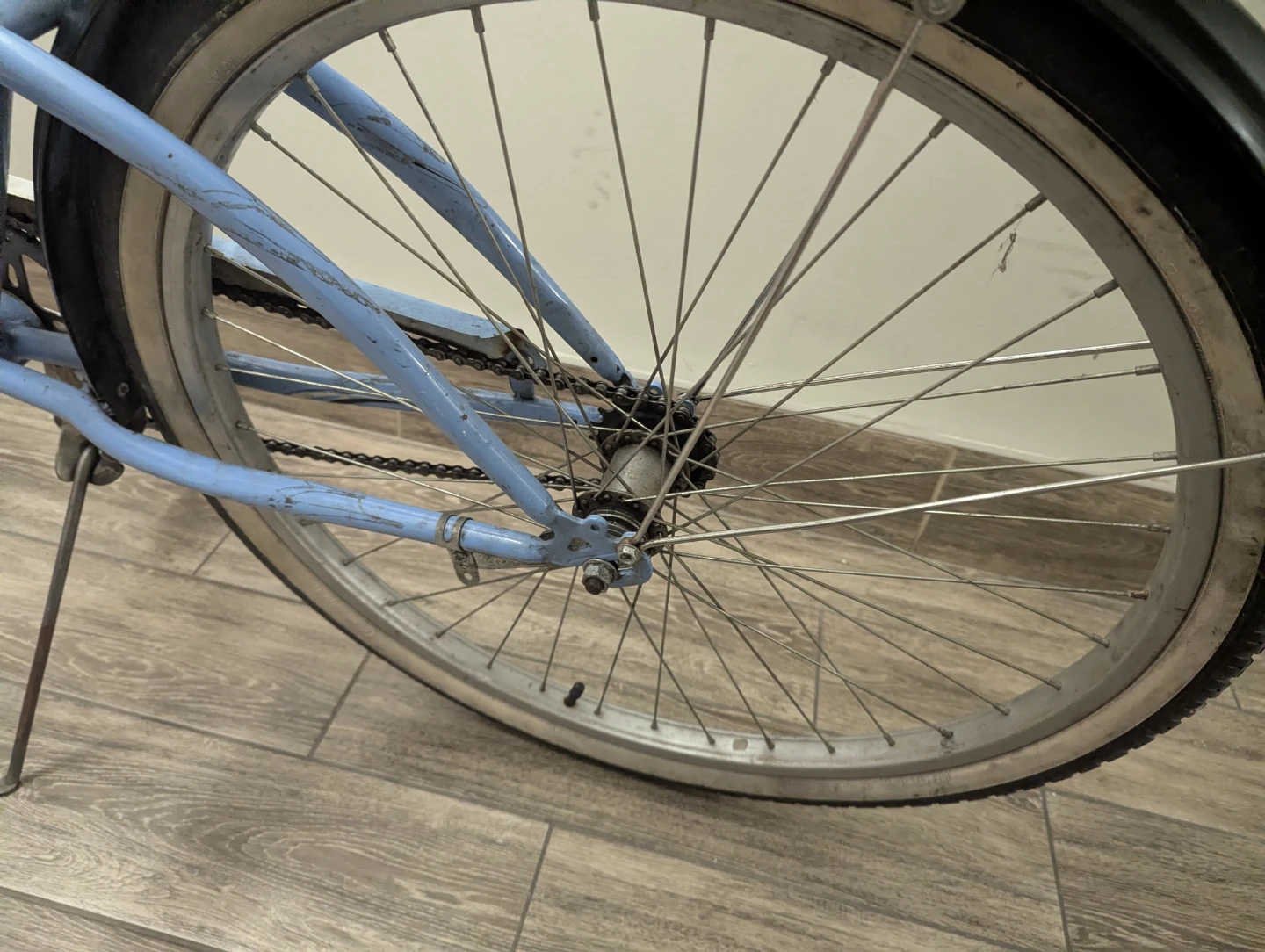 Light Blue Cruiser Bicycle with Basket - photo 5