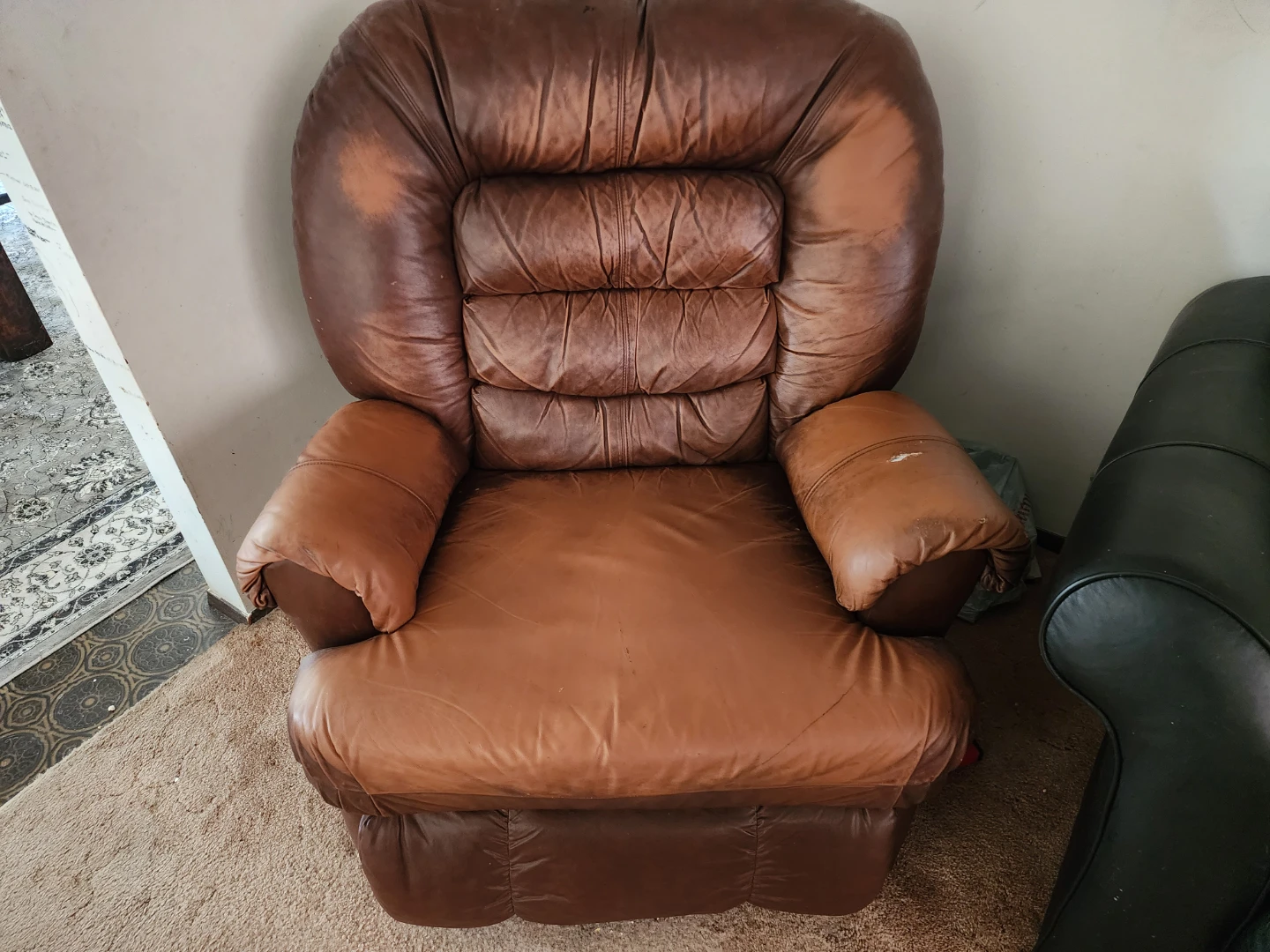 Brown Leather Recliner Chair