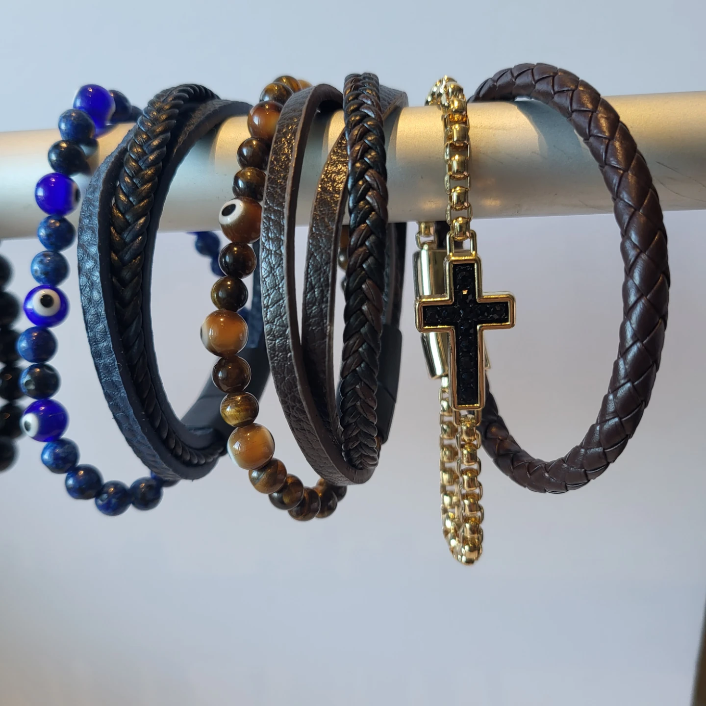 Assorted Men's Beaded and Chain Bracelets - photo 5