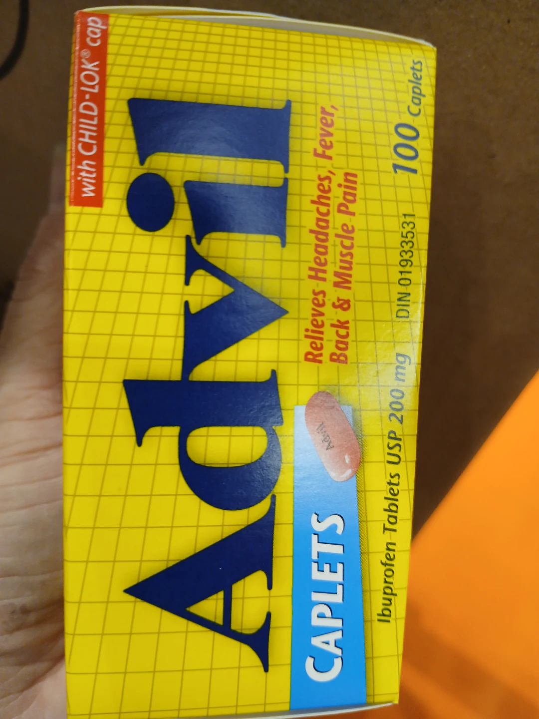 Advil Caplets 200mg 100 Count