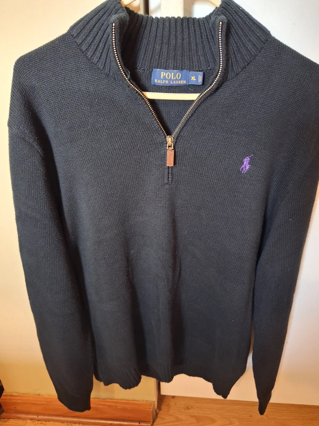 Polo Ralph Lauren Black Quarter-Zip Sweater