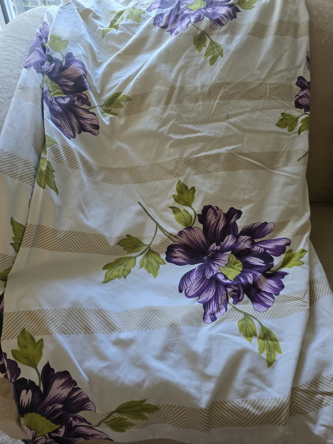 Floral Print king/queen duvet cover and Bed sheet.
