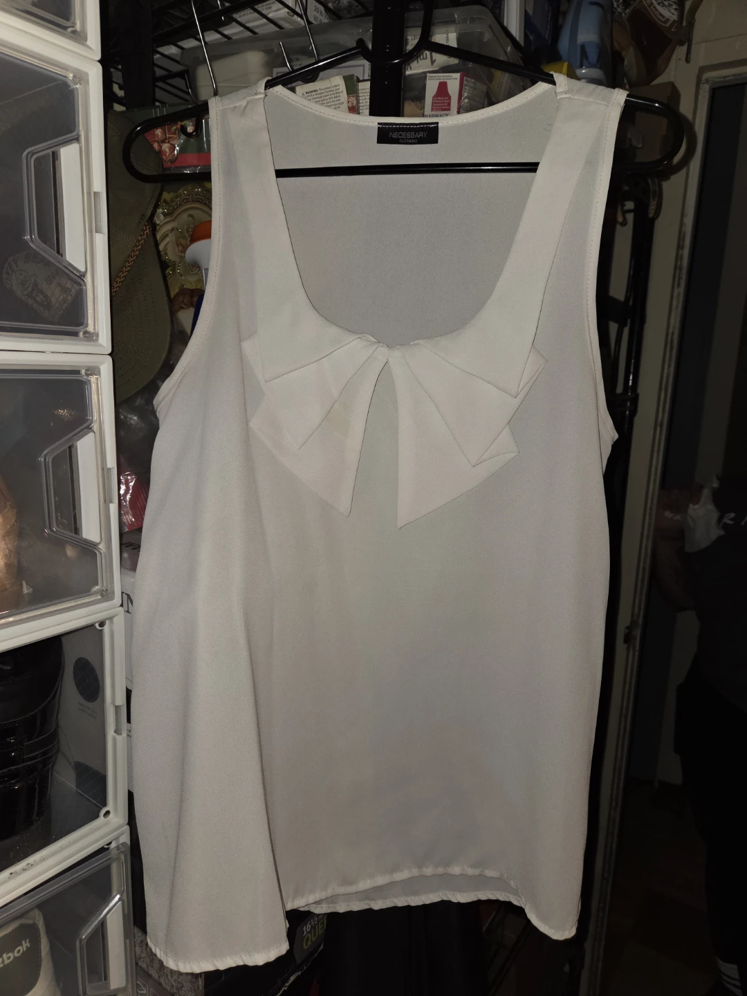 Necessary Clothing Tank Blouse w/ Bow  in a Ladies XL - photo 2