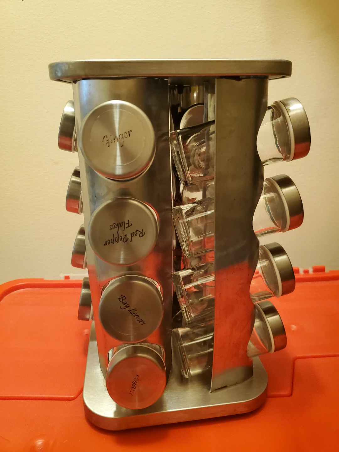 Rotating Stainless Steel Spice Rack with 16 Jars - photo 5
