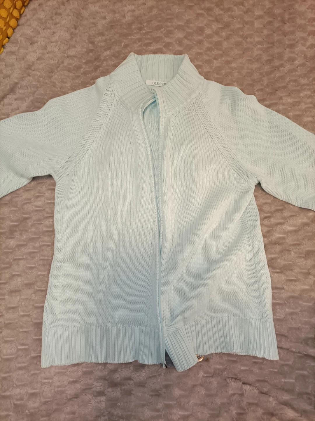 Glenfield light blue zip-up sweater